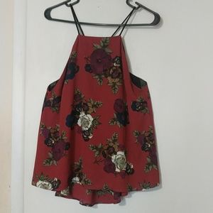 Floral halter top